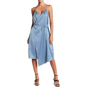 14th Fourteenth Place Slip Wrap Dusty Blue Dress